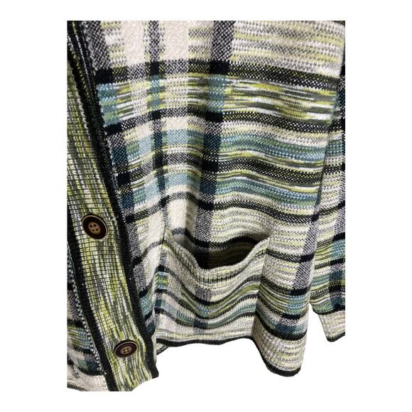 Free People McGregor Plaid Green Tea Sweater Cardigan - Picture 3 of 9